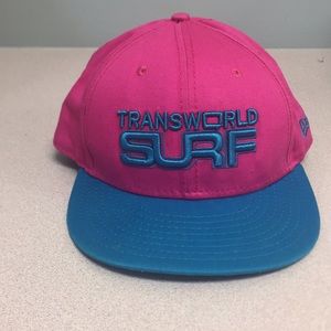 Transworld Surf Hat/Baseball Cap Pink & Blue